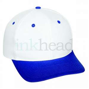Cotton Twill Constructed Cap-Two Tone White