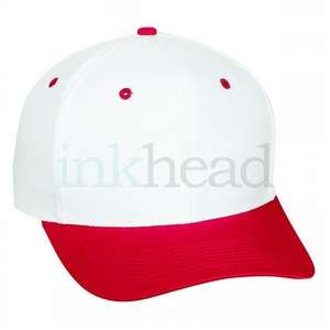 Cotton Twill Constructed Cap-Two Tone White