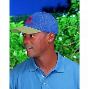 Custom Promotional Unconstructed Washed Denim Cap-Two Tone