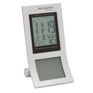 Custom Promotional Sol Solar Radio Controlled LED Desk Clock