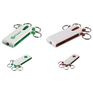 Custom Promotional Multi-Ring Flashlight Keychain