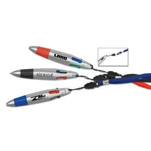 Custom Promotional 4-Color Pen on a Lanyard