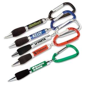 The Soft Grip Metal Pen with Carabiner
