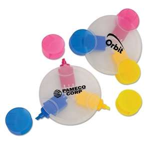 Custom Promotional 3-Color Round Highlighter