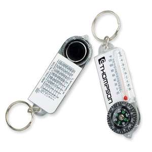 Custom Promotional Thermometer/Compass Key Tag