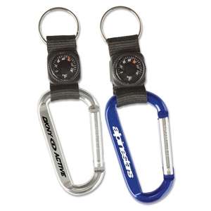 Custom Promotional Carabiner with Thermometer Key Tag