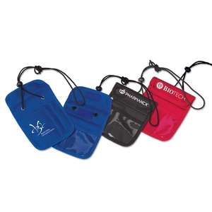 Custom Promotional Credential Holder with Zipper Pocket