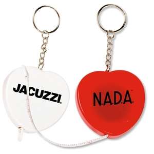 Custom Promotional Heart Tape Measure Key Tag