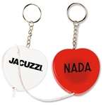 Personalized Unique Keychains - Heart Tape Measure Key Tag