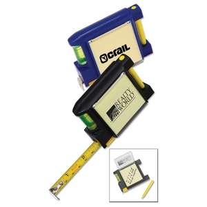 6'6" Tape Measure with Level, Note Pad and Pen 