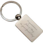 Customized Metal Keychains - Metal Rectangle Key Tag