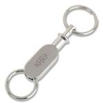 Imprinted Metal Keychains - Oval Pull Apart Key Tag