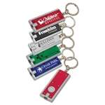 Imprinted Flashlight Keychains - Flat Key Tag Light