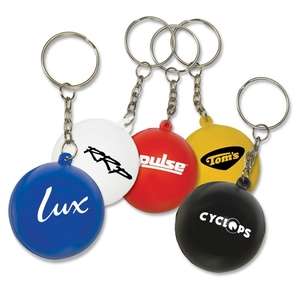 Mini Round Ball Stress Reliever KeyTag