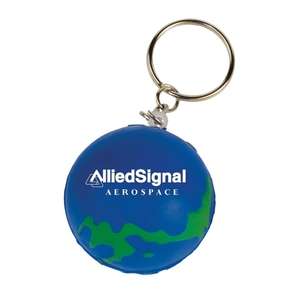 Custom Promotional Mini Globe Stress Reliever Key Tag