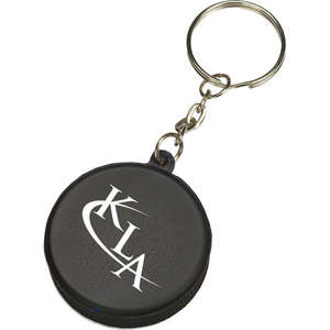 Custom Promotional Mini Hockey Puck Stress Reliever KeyTag