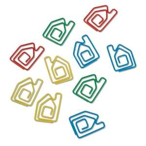 House Paper Clips in Clear Pouch 