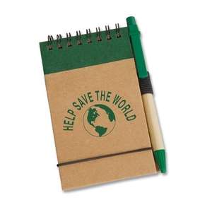 Eco Pocket Jotter with Eco Paper Barrel Pen