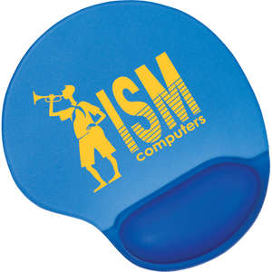 Custom Promotional 1/4" Thick Translucent Oval Neoprene Mouse Pad with Gel Wrist Rest