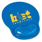 Promotional Computer Accessories - 1/16" Thick Oval Economy Mouse Pad with Wrist Rest