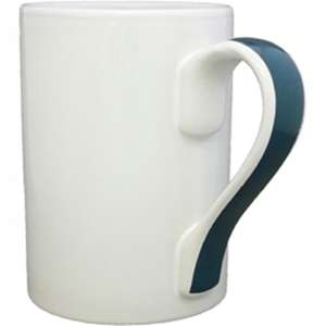 13 oz. Four Color Process Cylinder Mug with Ribbon Handle 