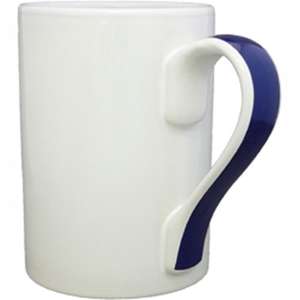 13 oz. Four Color Process Cylinder Mug with Ribbon Handle 