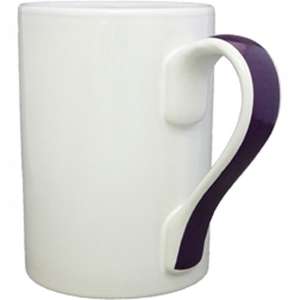 13 oz. Four Color Process Cylinder Mug with Ribbon Handle 