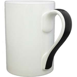 13 oz. Four Color Process Cylinder Mug with Ribbon Handle 