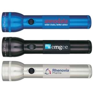 Custom Promotional S2D Mag-Lite 2 Cell D Flashlight - Full Color Digital