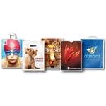 Business Plastic & Vinyl Bags - Take Home Bag with Die Cut Handle - Full Color Both Sides 11" X 15"