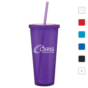 Custom Promotional Spirit Acrylic Tumbler with Straw - 20 oz.