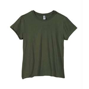 Bella Ringspun Cotton Women's Tee Green, Army