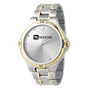 Two-Tone Designer Watch with Stainless Steel Band - Men's