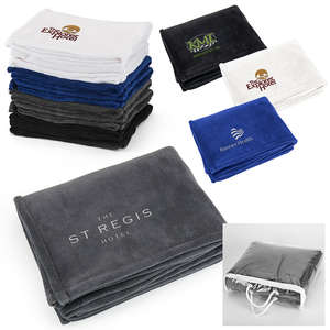 Custom Promotional Bold Color Micro Coral Blanket