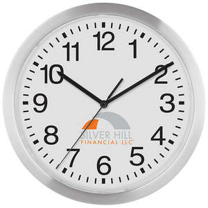 Custom Promotional 12" Slim Metal Wall Clock
