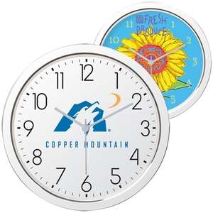 Custom Promotional 11" Shiny Chrome Finish Wall Clock