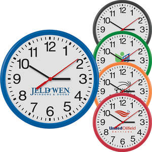 Custom Promotional 12" Round Thin Frame Wall Clock
