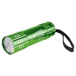 Push-Button Aluminum Flashlight Green