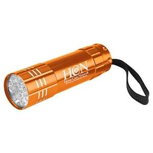 Push-Button Aluminum Flashlight Orange