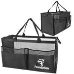 Logo Auto Organizers - Collapsible Jumbo Mesh Trunk Organizer
