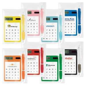 Custom Promotional Calculator/Ballpoint Pen Gift Set I
