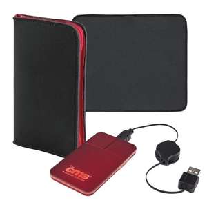 Low-Carb Light-Up Mouse with Zippered Mouse Pad Red