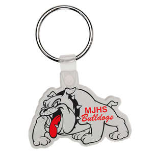 Custom Promotional Bulldog Soft Plastic Custom Key Chain