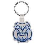 Custom Stock Keychains - Bulldog Head Soft Plastic Key Chain