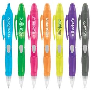 Custom Promotional 2-in-1 Superstar Highlighter/Ballpoint Pen