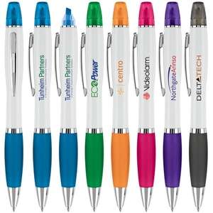 Curvaceous Ballpoint Pen/Highlighter