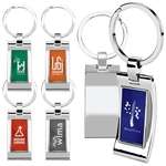 Wholesale Metal Keychains - Sunrise Surprise Rectangular Key Tag