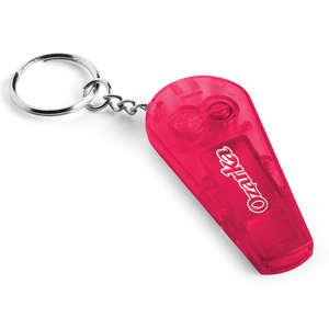 Custom Promotional Whistle Key Tag with Light