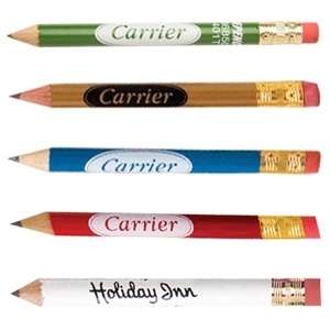 Custom Promotional Sharpened Round Golf Pencil with Eraser