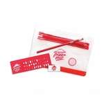 Custom School Kits - Clear Translucent School Kit (Pencil, Stencil Ruler, Crayon & Sharpener)